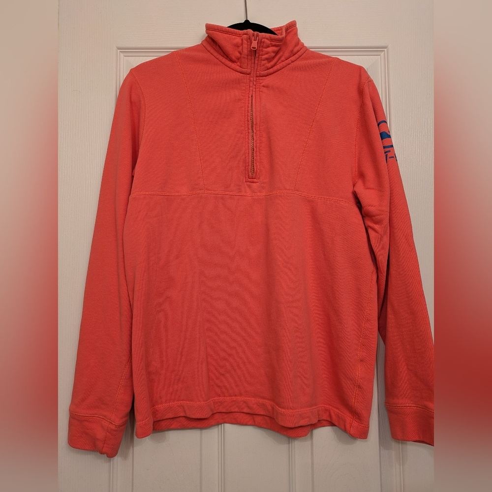 Vineyard Vines Coral Half-Zip Sweater